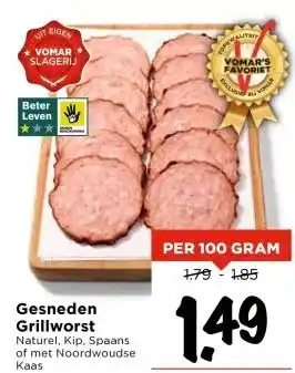 Vomar Voordeelmarkt Gesneden Grillworst aanbieding
