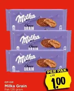 Vomar Voordeelmarkt Milka Grain aanbieding
