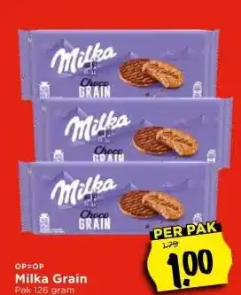 Vomar Voordeelmarkt Milka Grain aanbieding