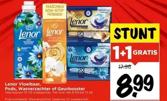 Vomar Voordeelmarkt Lenor Vloeibaar, Pods, Wasverzachter of Geurbooster aanbieding