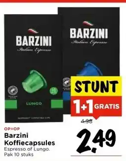 Vomar Voordeelmarkt Barzini Koffiecapsules aanbieding