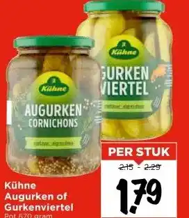 Vomar Voordeelmarkt Kühne Augurken of Gurkenviertel aanbieding