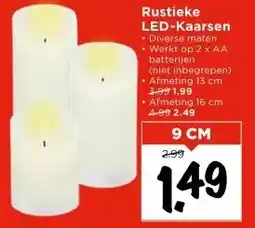 Vomar Voordeelmarkt Rustieke LED-Kaarsen aanbieding