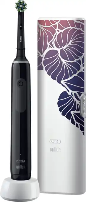Amazon Oral-B Pro 3 3500 Zwart Elektrische Tandenborstel, 1 Reisetui, 1 Opzetborstel, Ontworpen Door Braun aanbieding