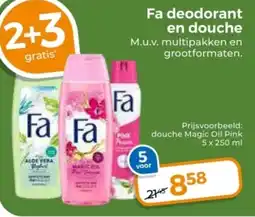 Trekpleister Fa deodorant en douche aanbieding