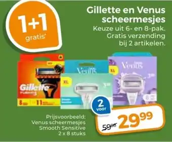 Trekpleister Gillette en Venus scheermesjes aanbieding