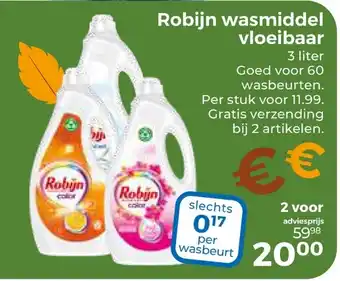 Trekpleister Robijn wasmiddel vloeibaar aanbieding