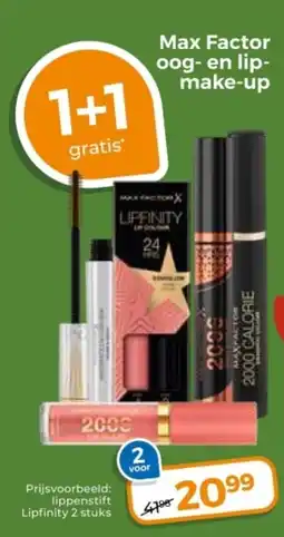 Trekpleister Max Factor oog- en lip make-up aanbieding