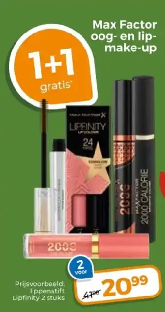 Trekpleister Max Factor oog- en lip make-up aanbieding