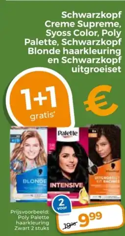 Trekpleister Schwarzkopf creme supreme syoss color poly palette schwarzkopf blonde haarkleuring en schwarzkopf uitgroeiset aanbieding