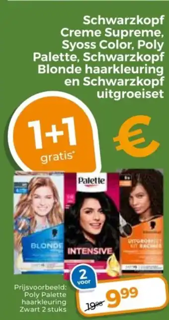 Trekpleister Schwarzkopf creme supreme syoss color poly palette schwarzkopf blonde haarkleuring en schwarzkopf uitgroeiset aanbieding