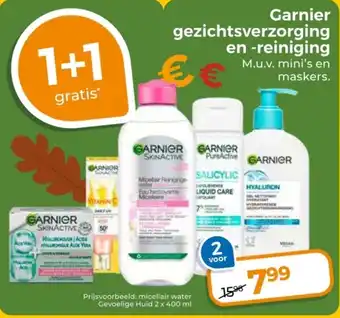 Trekpleister Garnier gezichtsverzorging en reiniging aanbieding