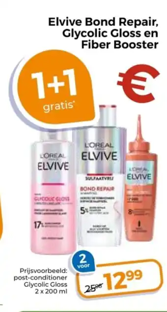 Trekpleister Elvive bond repair glycolic gloss en fiber booster aanbieding