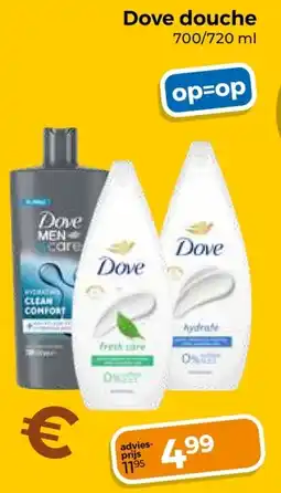 Trekpleister Dove douche aanbieding