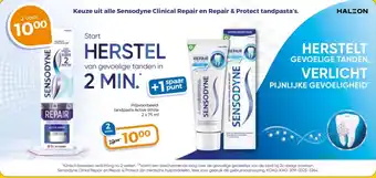 Trekpleister Keuze uit alle sensodyne clinical repair en repair & protect tandpasta's. aanbieding