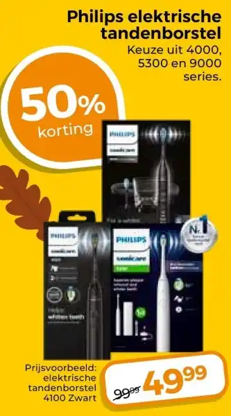 Trekpleister Philips elektrische tandenborstel aanbieding