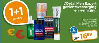 Trekpleister L'Oréal Men Expert gezichtsverzorging en -reiniging aanbieding