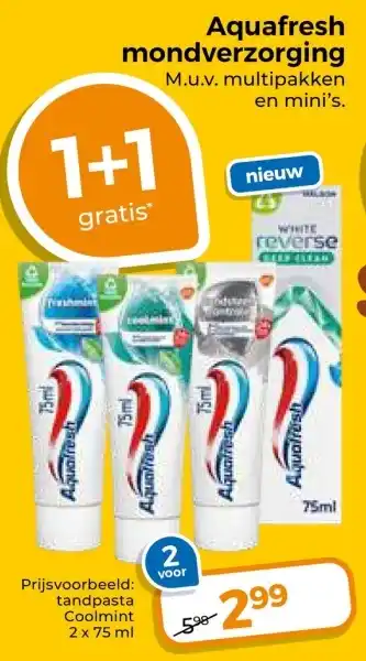 Trekpleister Aquafresh mondverzorging aanbieding