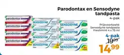 Trekpleister Parodontax en sensodyne tandpasta aanbieding