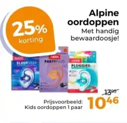 Trekpleister Alpine oordoppen aanbieding