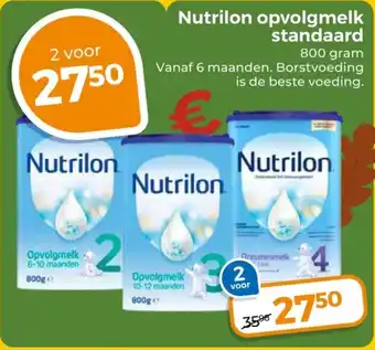 Trekpleister Nutrilon opvolgmelk standaard aanbieding