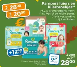 Trekpleister Pampers luiers en luierbroekjes aanbieding