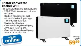 Trekpleister Tristar convector kachel wifi aanbieding