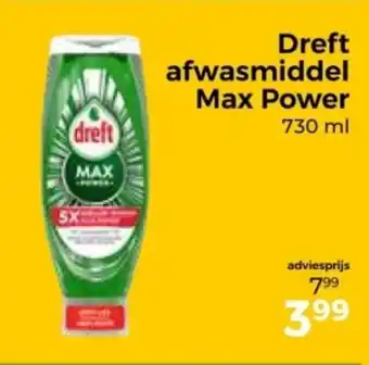 Trekpleister Dreft afwasmiddel max power aanbieding