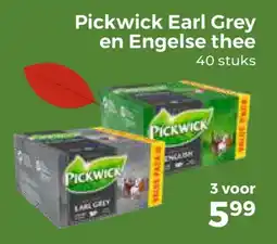 Trekpleister Pickwick Earl Grey en Engelse thee aanbieding