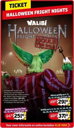 Kruidvat Walibi ticket halloween fright nights aanbieding