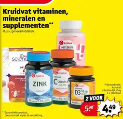 Kruidvat Kruidvat vitaminen, mineralen en supplementen aanbieding