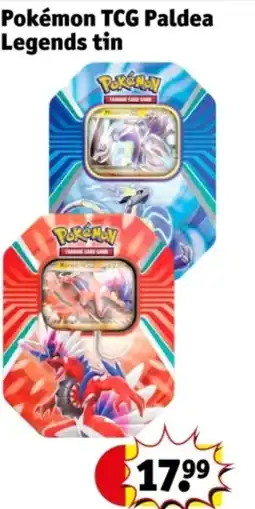 Kruidvat Pokémon TCG Paldea Legends tin aanbieding