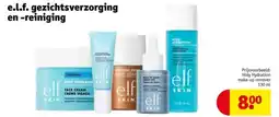 Kruidvat E.l.f. gezichtsverzorging en reiniging aanbieding