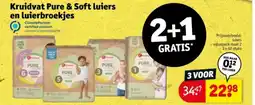 Kruidvat Kruidvat Pure & Soft luiers en luierbroekjes aanbieding