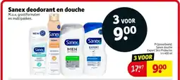 Kruidvat Sanex deodorant en douche aanbieding