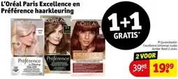 Kruidvat L'Oréal Paris Excellence en Préférence haarkleuring aanbieding