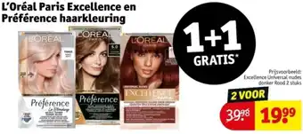 Kruidvat L'Oréal Paris Excellence en Préférence haarkleuring aanbieding