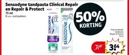 Kruidvat Sensodyne tandpasta Clinical Repair en Repair & Protect aanbieding
