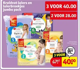 Kruidvat Kruidvat luiers en luierbroekjes jumbo pack aanbieding