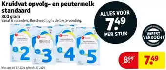 Kruidvat Kruidvat opvolg en peutermelk standaard aanbieding