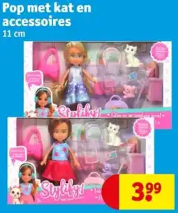 Kruidvat Pop met kat en accessoires aanbieding