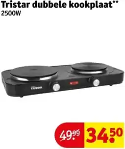 Kruidvat Tristar dubbele kookplaat aanbieding