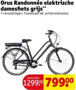 Kruidvat Orus Randonnée elektrische damesfiets grijs aanbieding