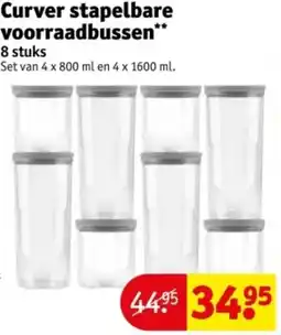 Kruidvat Curver stapelbare voorraadbussen aanbieding