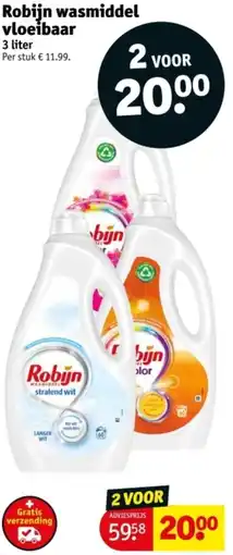 Kruidvat Robijn wasmiddel vloeibaar aanbieding