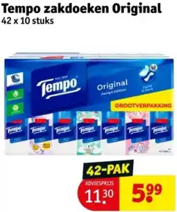 Kruidvat Tempo zakdoeken Original aanbieding
