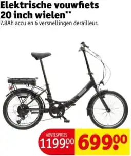 Kruidvat Elektrische vouwfiets 20 inch wielen aanbieding