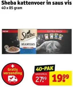 Kruidvat Sheba kattenvoer in saus vis aanbieding