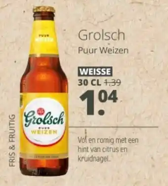 Mitra Grolsch puur weizen aanbieding