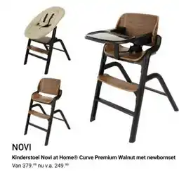 Van Asten BabySuperstore Kinderstoel Novi at Home Curve Premium Walnut met newbornset aanbieding